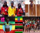 Πόντιουμ στίβος 10.000 γυναίκες m, Tirunesh Dibaba (Αιθιοπία), Sally Kipyego και Vivian Cheruiyot (Κένυα) - London 2012-